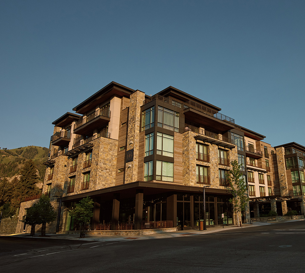 exterior of limelight ketchum in the summer